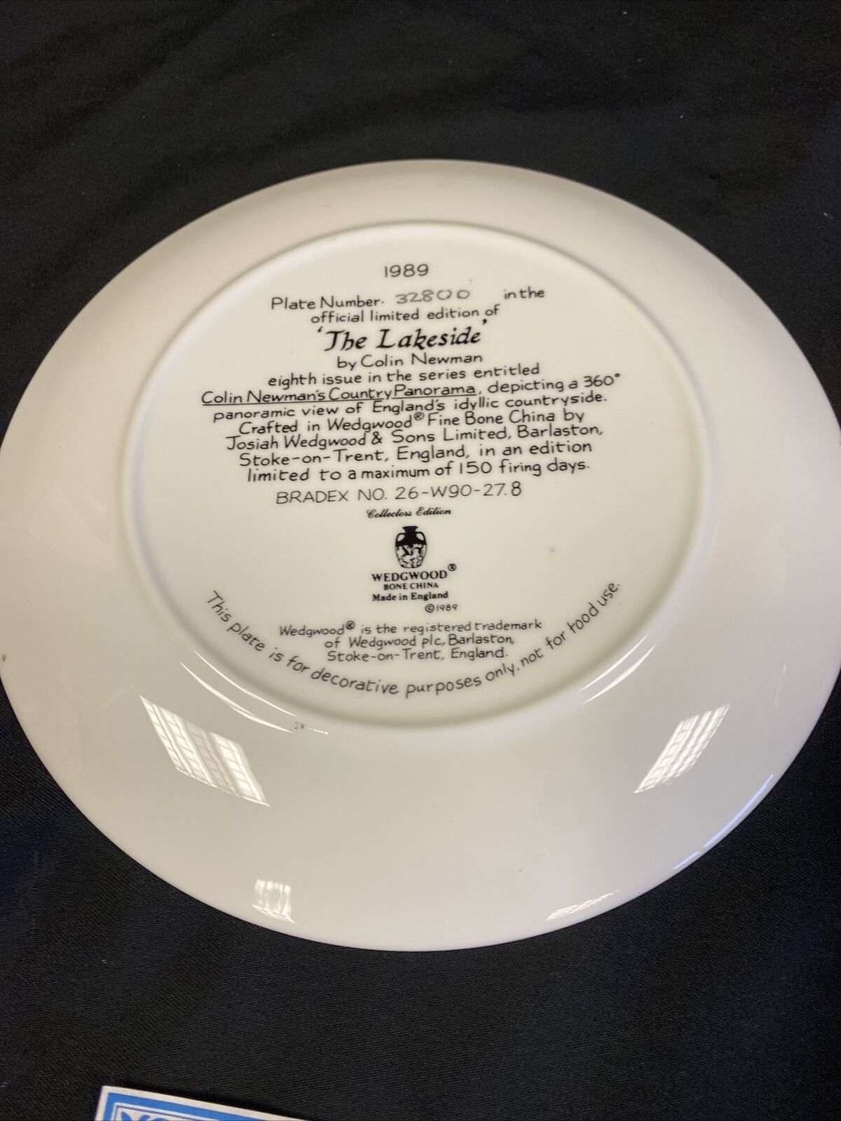 Wedgwood 1988 Collectors plates x 2 Meadows & Wheatfields  + The Lakeside -(7828