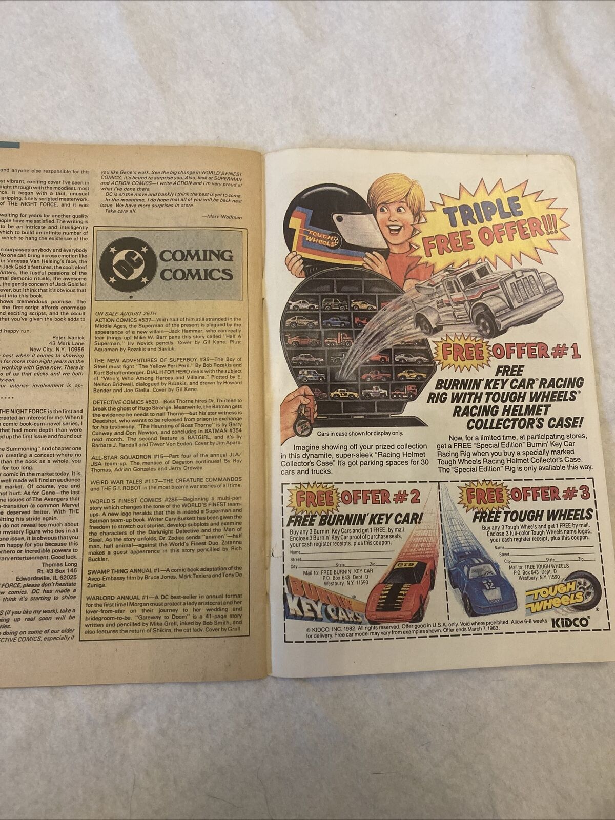 COMIC - DC Comics NIGHT FORCE - Nov 1982 #4  - New York - (8847)