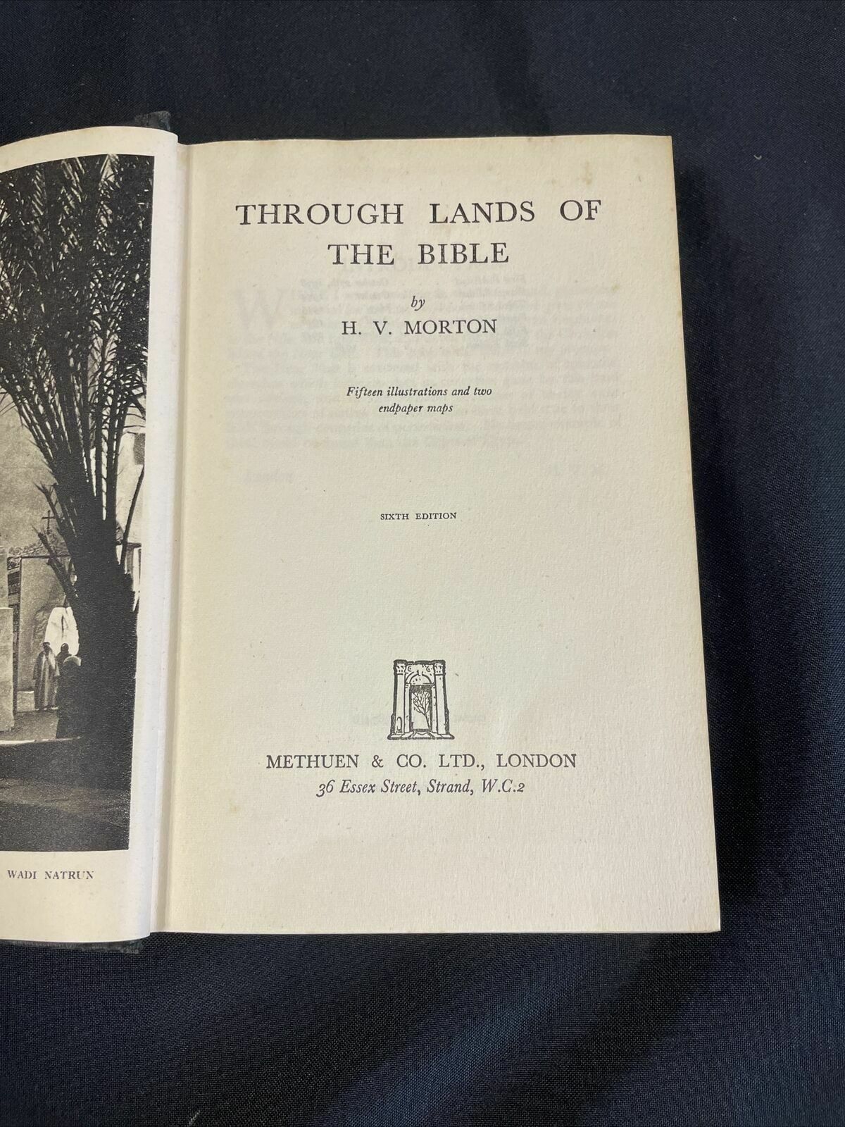 Book H. V. Morton - Through Lands of The Bible 1st Edition 1938 - (8171)