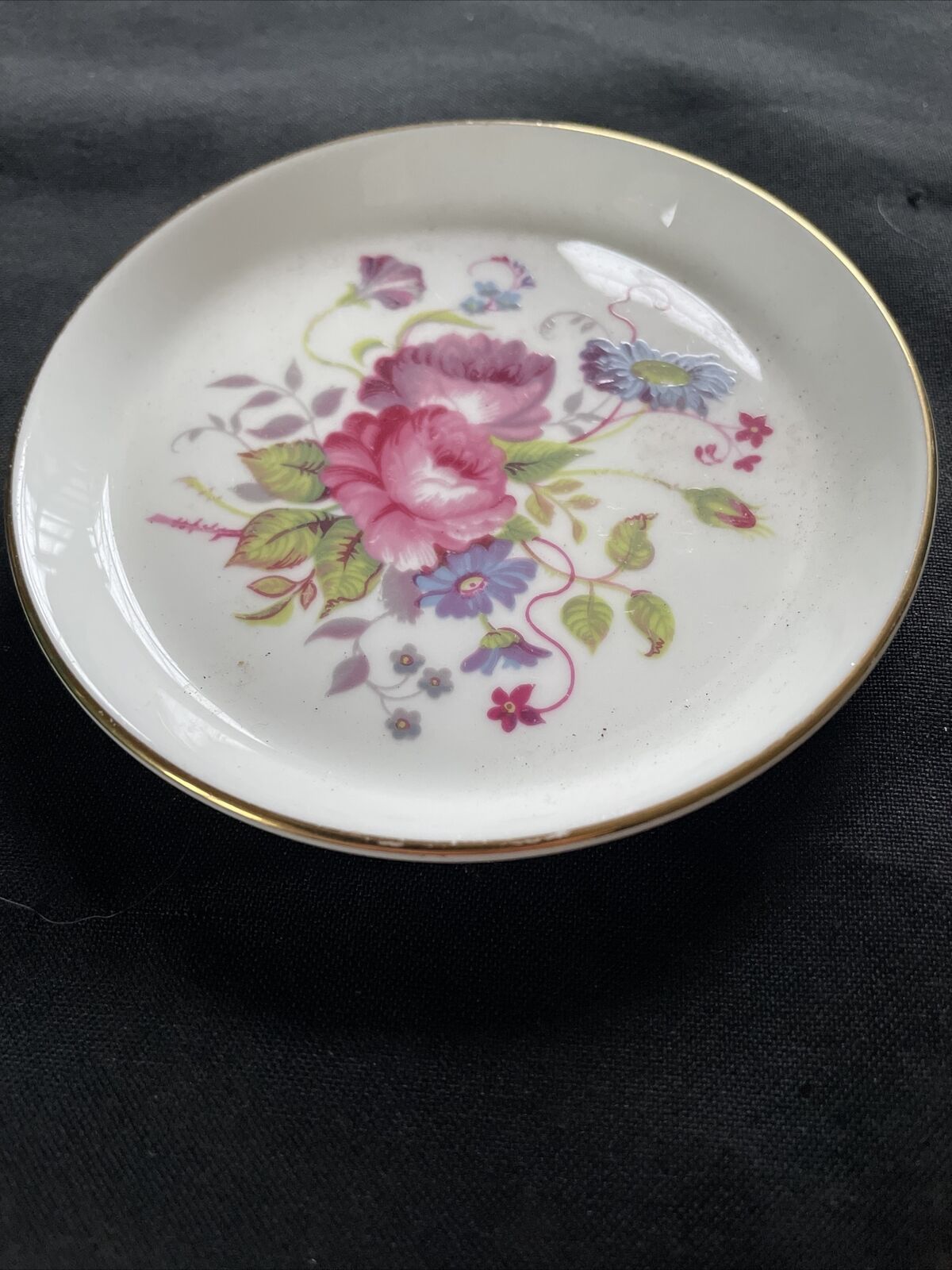 Coalport Bone China Pin Dish mint condition floral collectors - (9372)