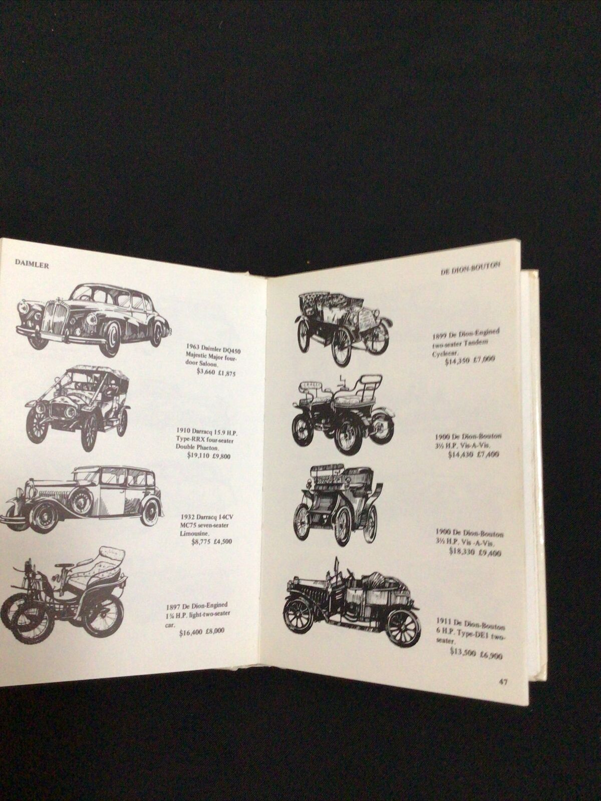BOOK - Lyle pocket Antiques & Their Values 1979 - VETERAN & VINTAGE CARS - (8581)