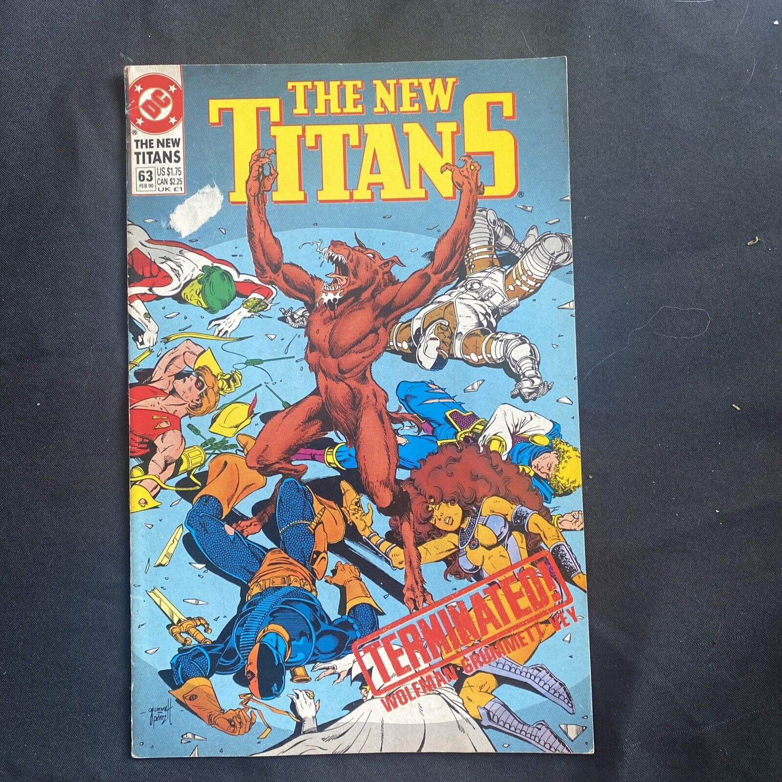 COMIC - DC Comics Tales of The NEW TITANS - Feb 1990 - WOLFMAN - (8816)