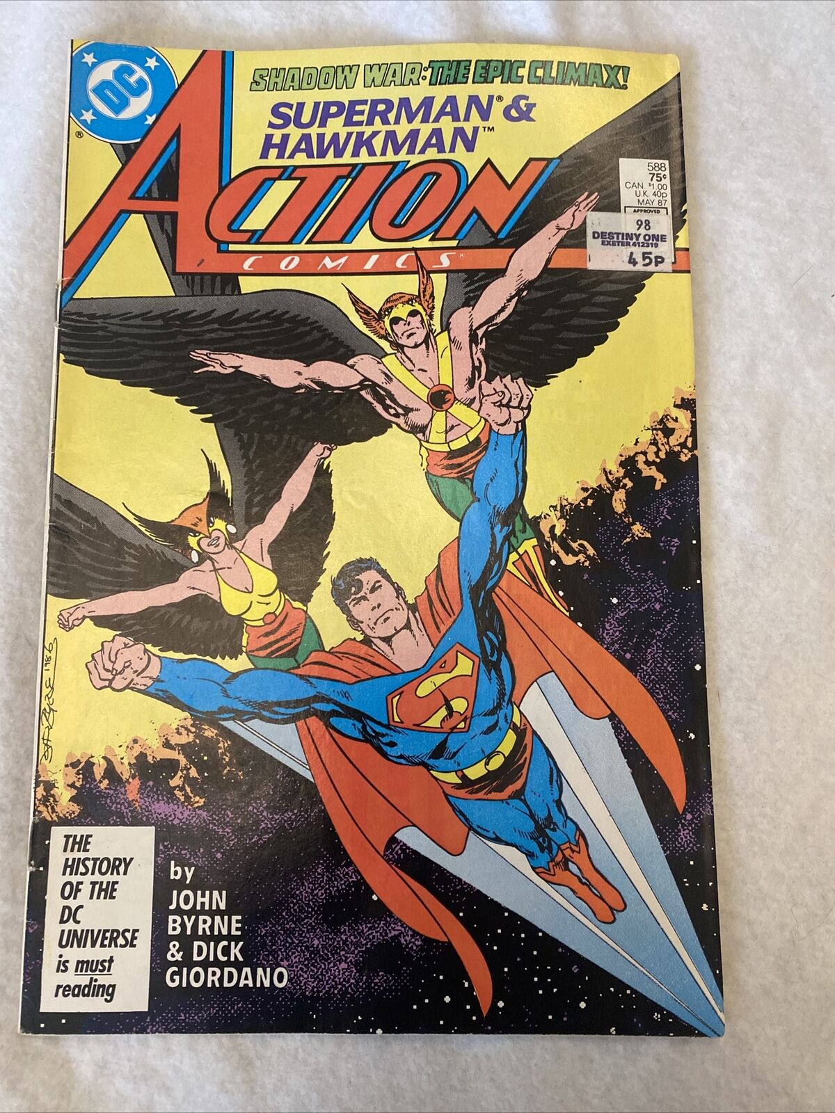 COMIC - DC Comics ACTION COMICS Superman and Hawkman - May 1987 - (8834)