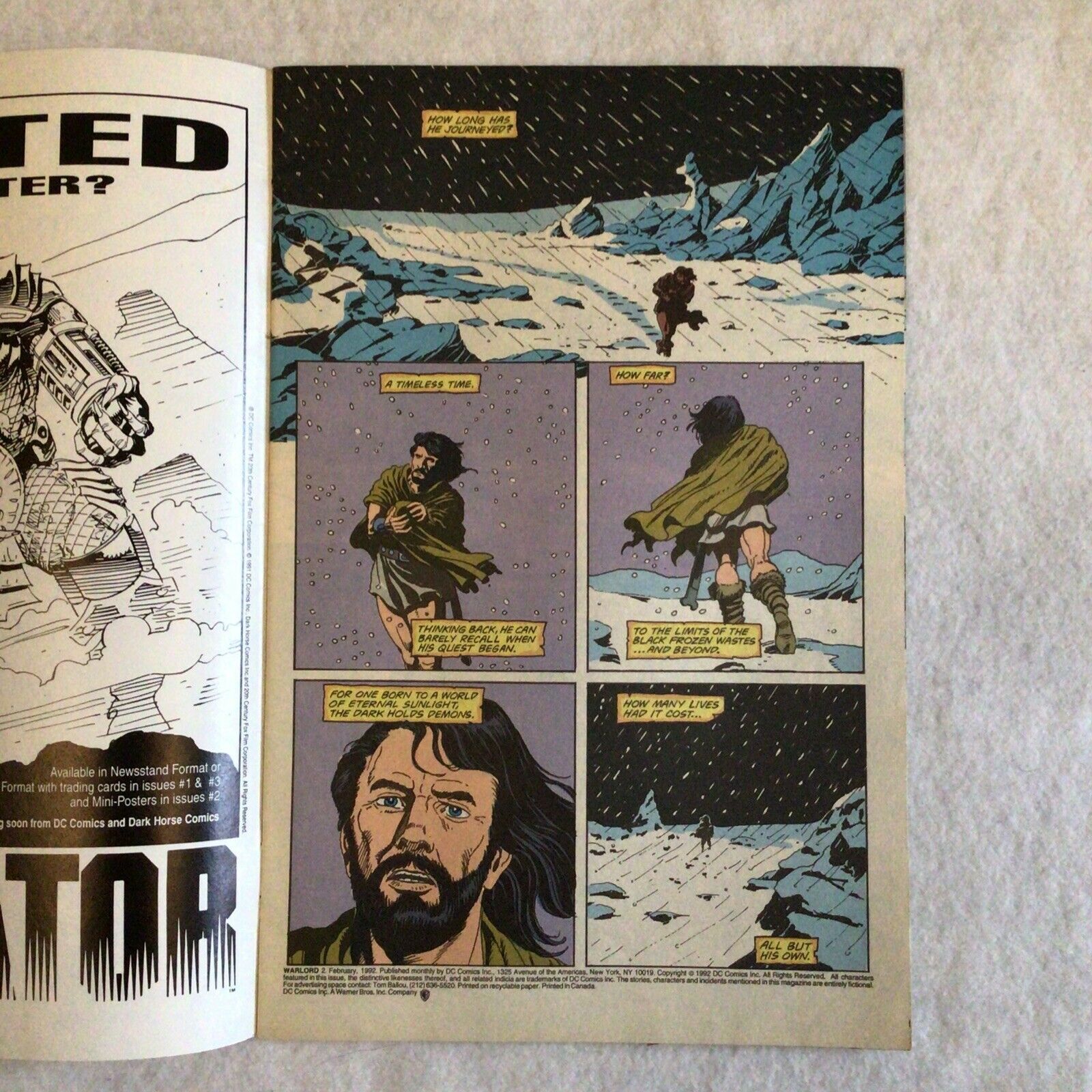 COMIC - DC Comics The WARLORD - Enter the lost world... - Feb 1992- (8851)