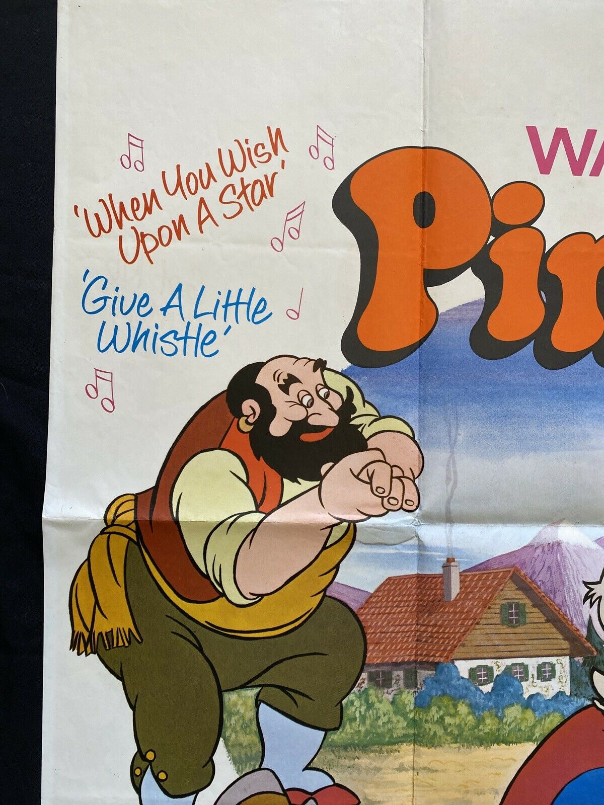 ORIGINAL UK QUAD POSTER - Disney's Pinocchio (1978 re-release) 30"x40" (6554)