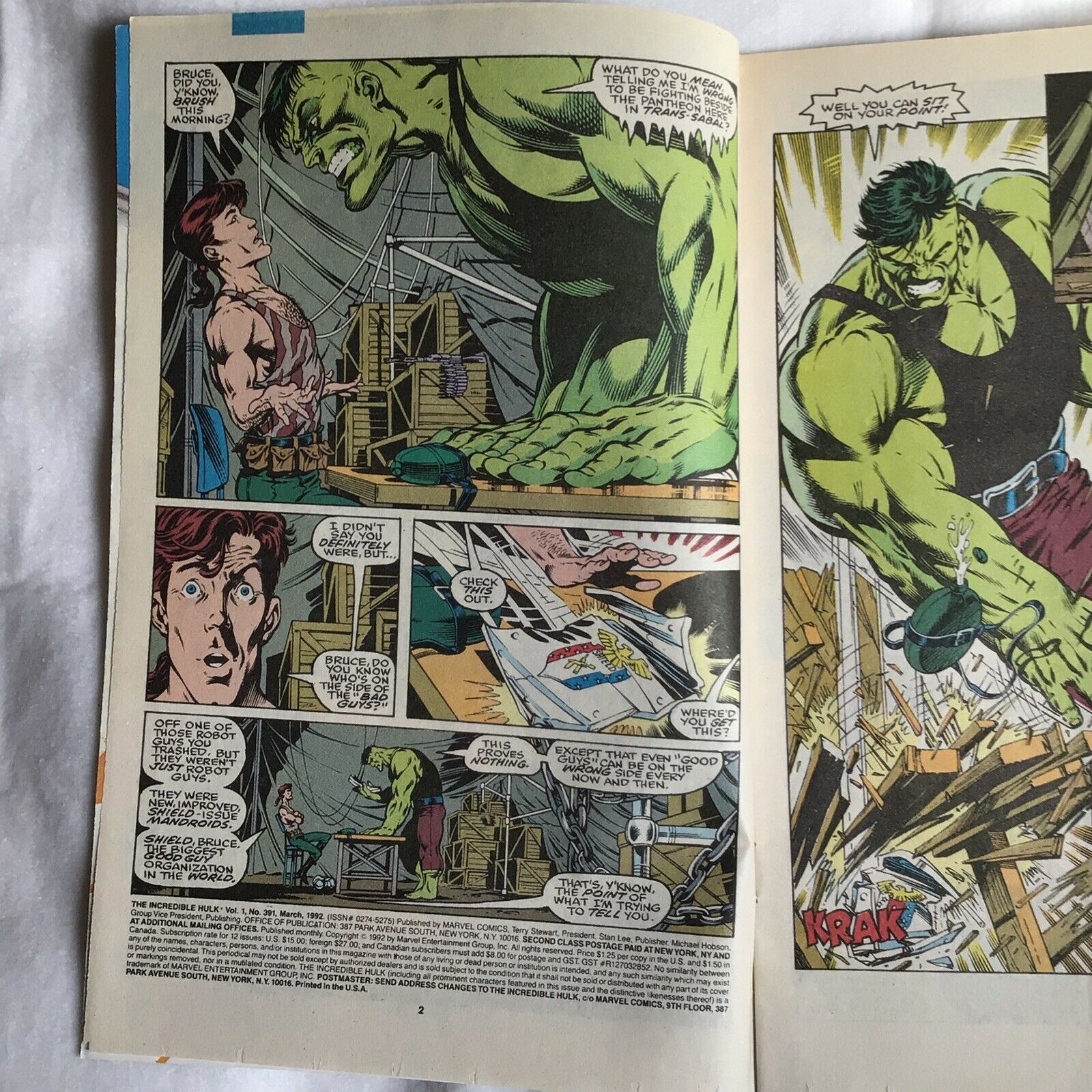 COMIC - MARVEL Comics THE INCREDIBLE HULK War & Pieces 30th Aniv. Mar 1992 (8906