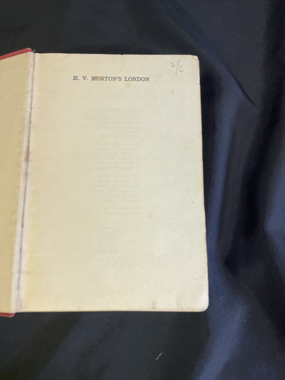 Book H. V. Morton - London - 6th Edition 1941 - (8158)