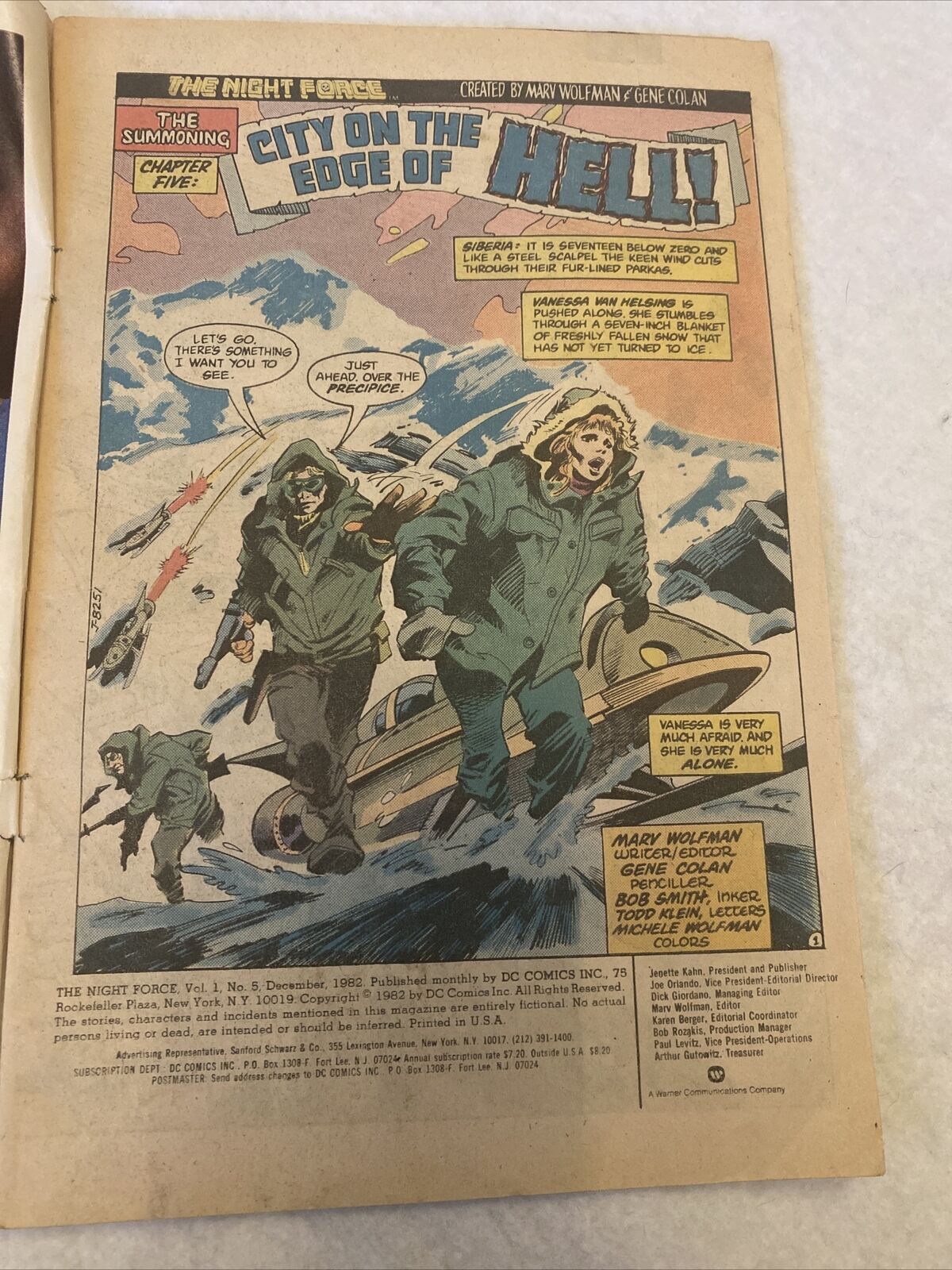 COMIC - DC Comics NIGHT FORCE - Dec 1982 #5 - New York - (8846)