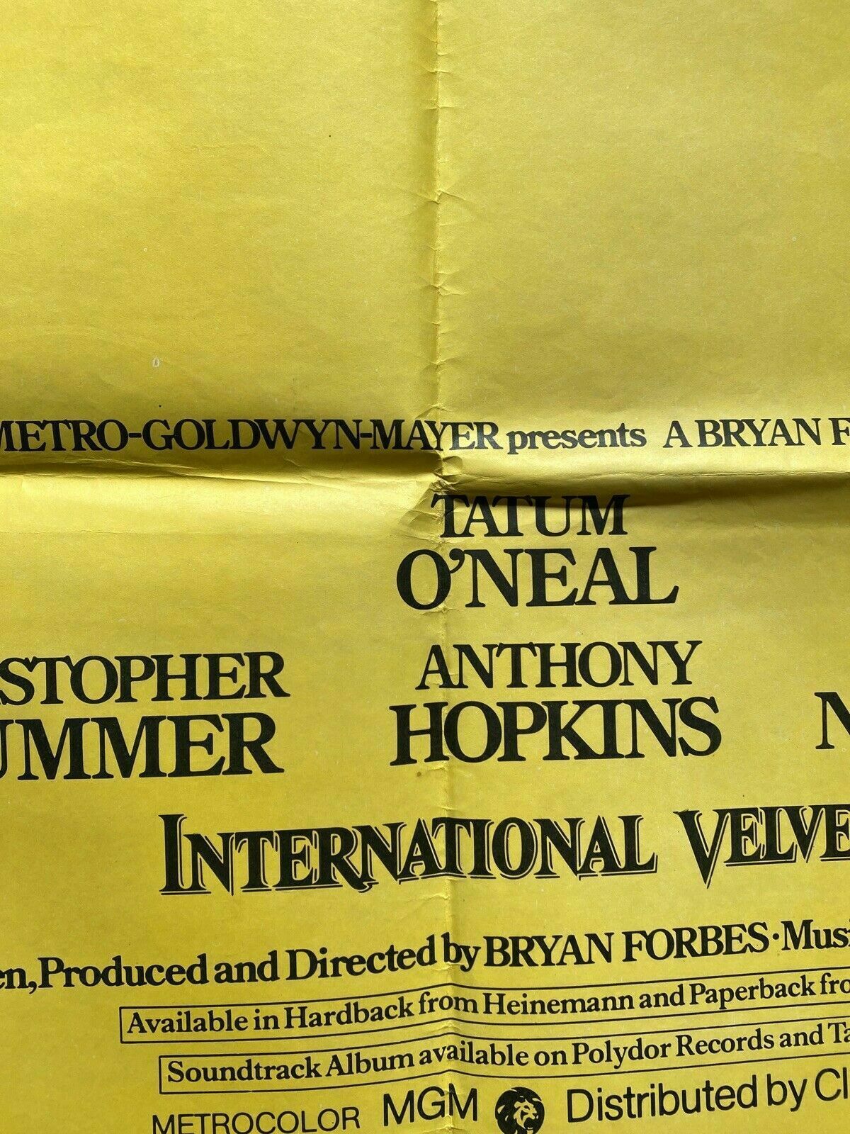ORIGINAL UK QUAD POSTER - International Velvet - 1978 - 30" x 40" - (6583)