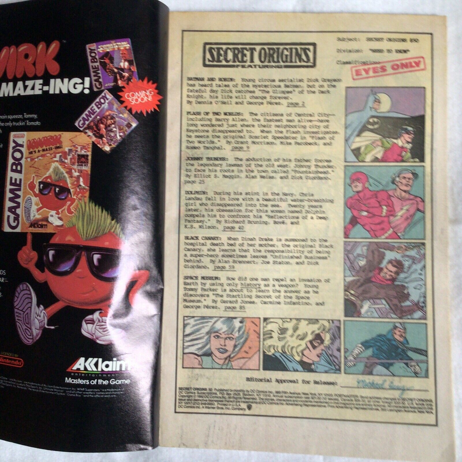 COMIC - DC Comics  Secret origins 96 page FINAL ISSUE - Aug 1990  (8884)