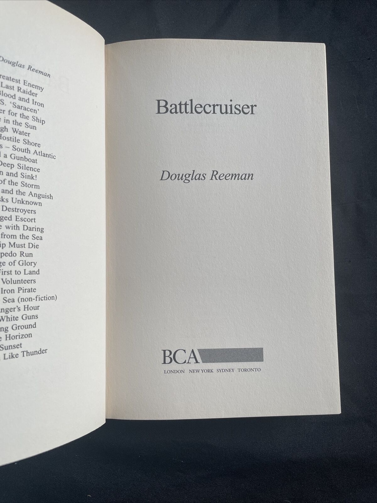 BOOK - BATTLECRUISER Douglas Reeman 1997 Hardback + DJ - (9493)