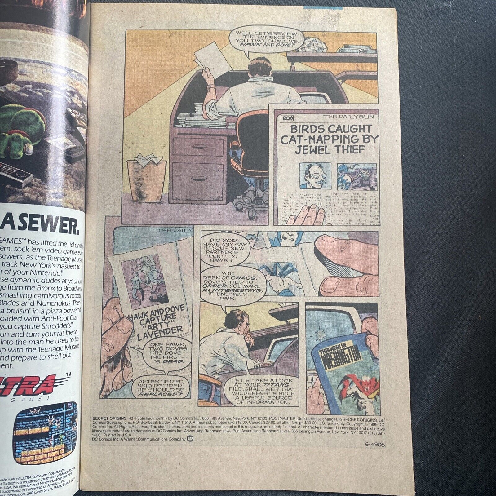 COMIC - DC Comics HAWK & DOVE + Cave Carson & Chriss KL-99 - Aug 1989 (8823