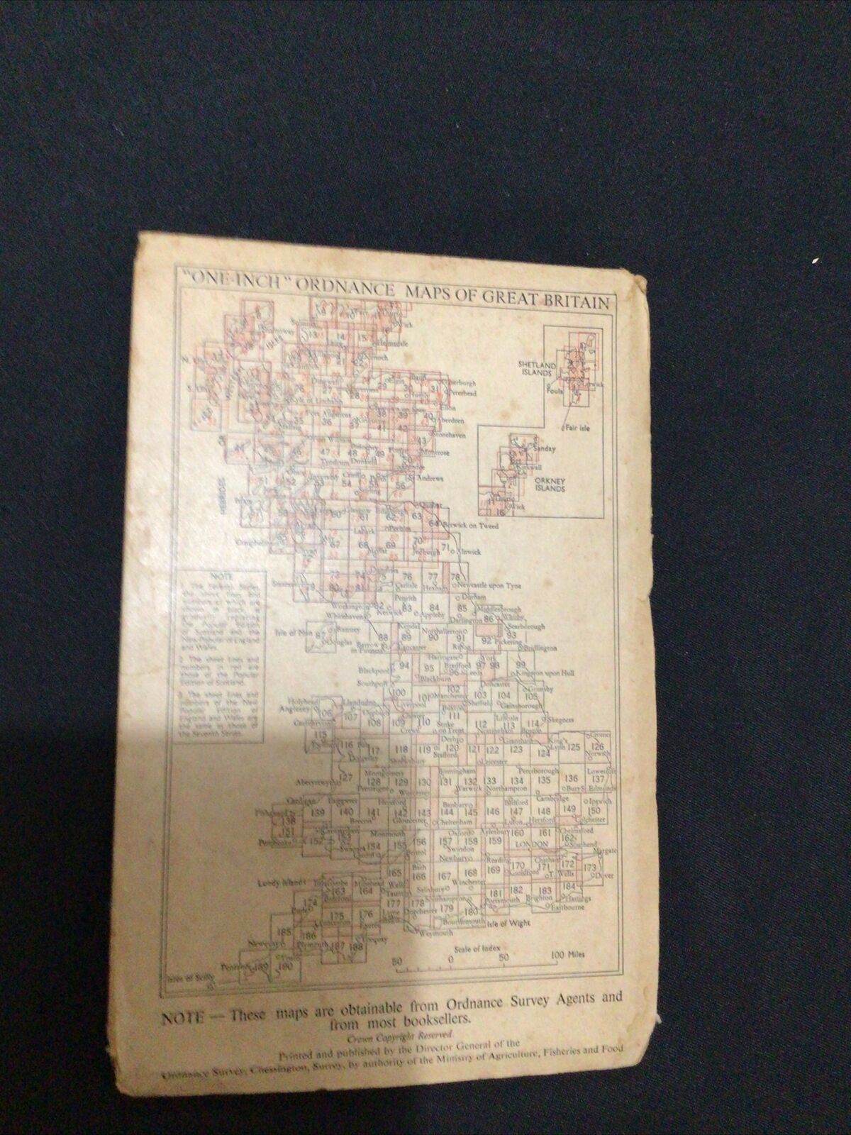 MAP - Ordnance Survey 1 inch 7th Series 1968 - SNOWDON #107 (8684)