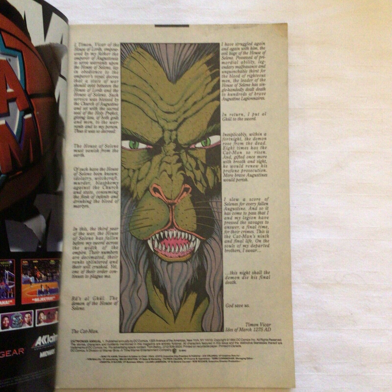 COMIC - DC Comics CATWOMAN ANNUAL 1994 - New York (8879)