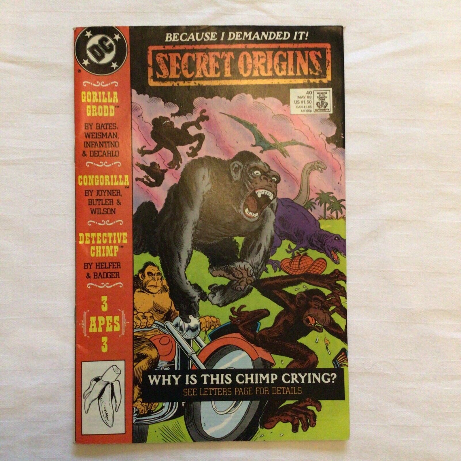 COMIC - DC Comics  Secret origins GRODD & CONGRILLA & DETECTIVE May '89  (8883