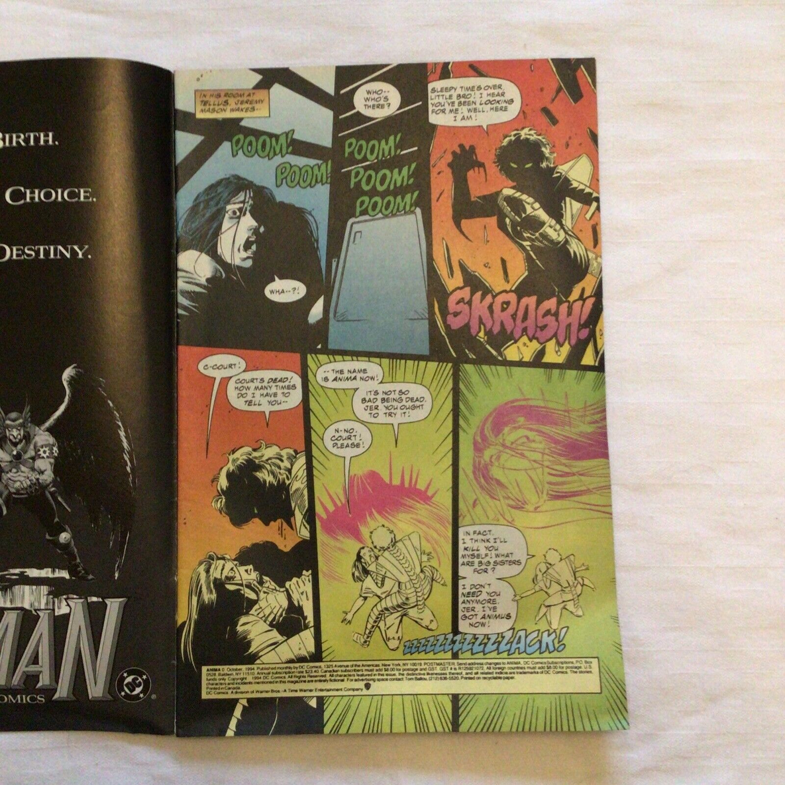 COMIC - DC Comics ANIMA The beginning of tomorrow - Oct 1994 - New York - (8869