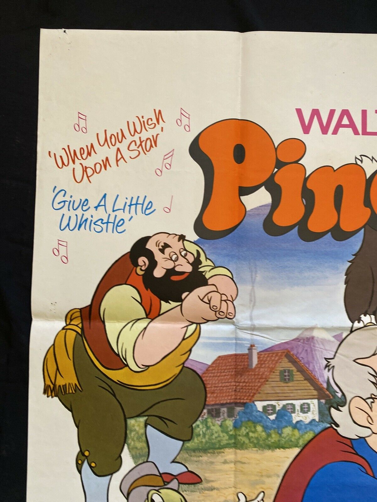ORIGINAL UK QUAD POSTER - Disney's Pinocchio (1978 re-release) - (6566)