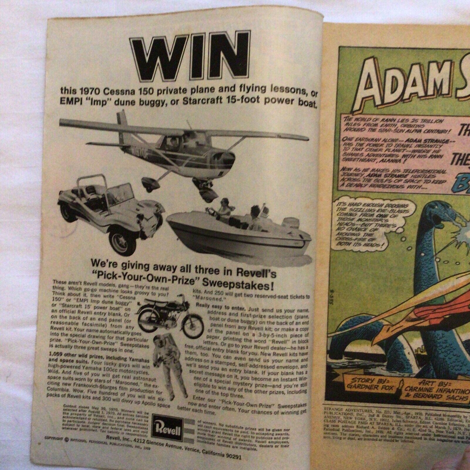 COMIC - DC Comics ADAM STRANGE War in Washington - Apr 1970 - New York - (8867)
