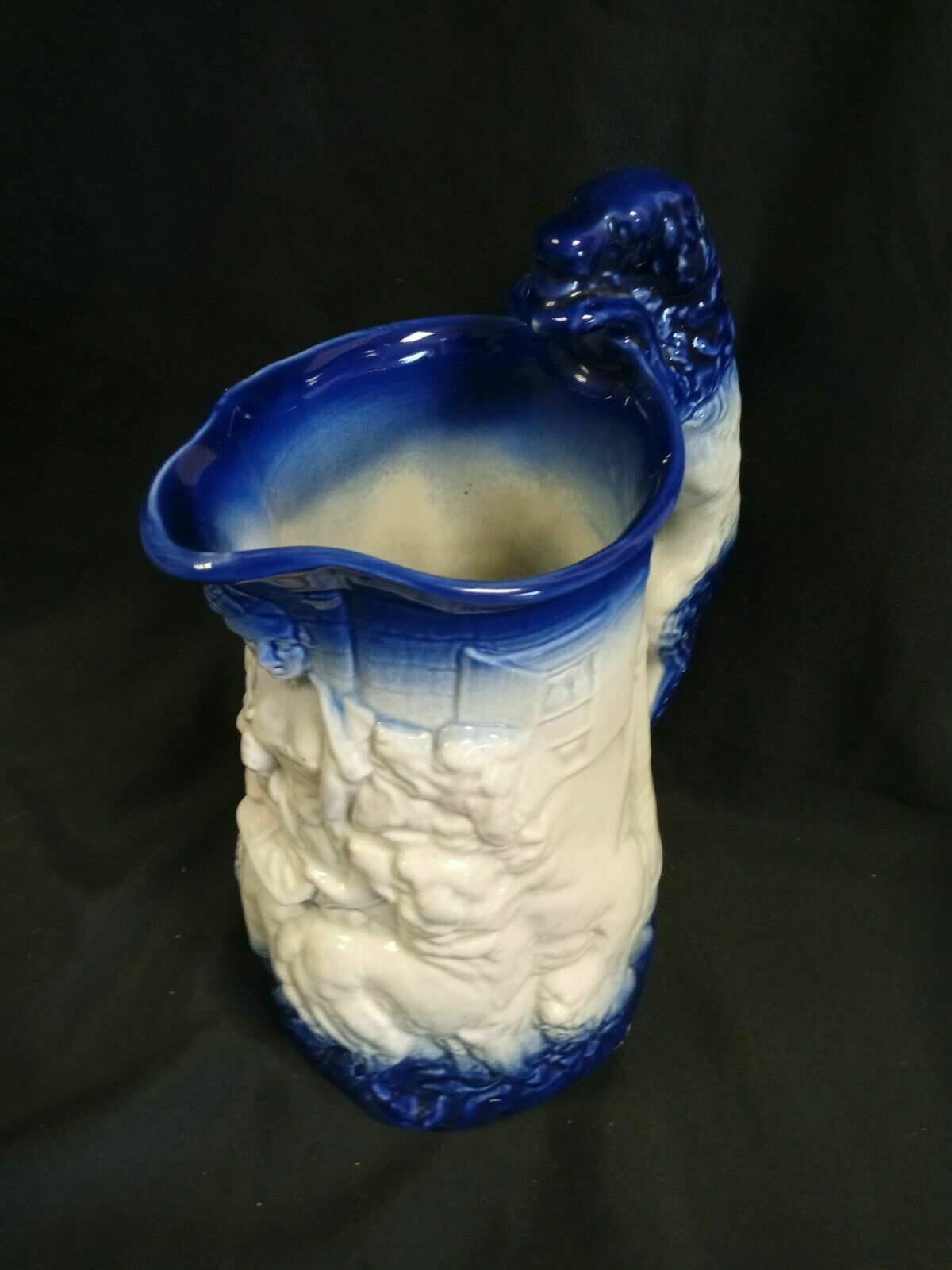 Burleigh Ironstone Staffordshire England 10" Maiden & Dogs Pitcher (7967