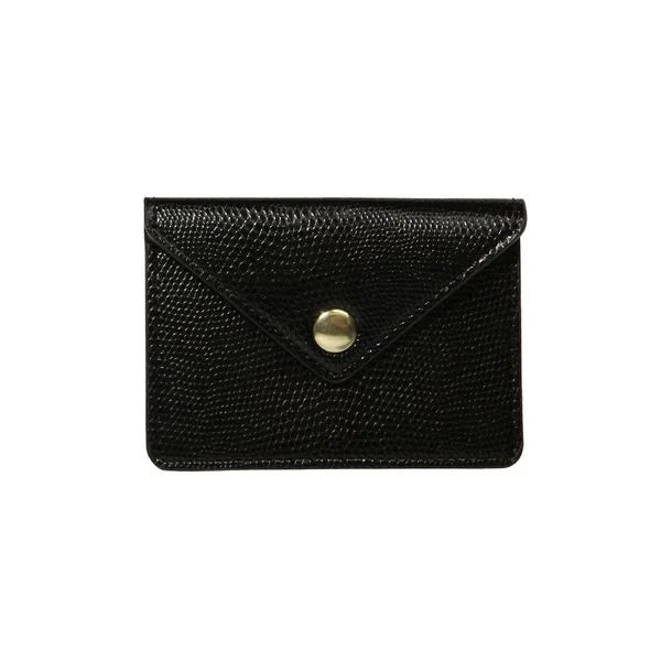 Card Case Mock Snakeskin with popper - Smart unisex and easy to carry - (3983)