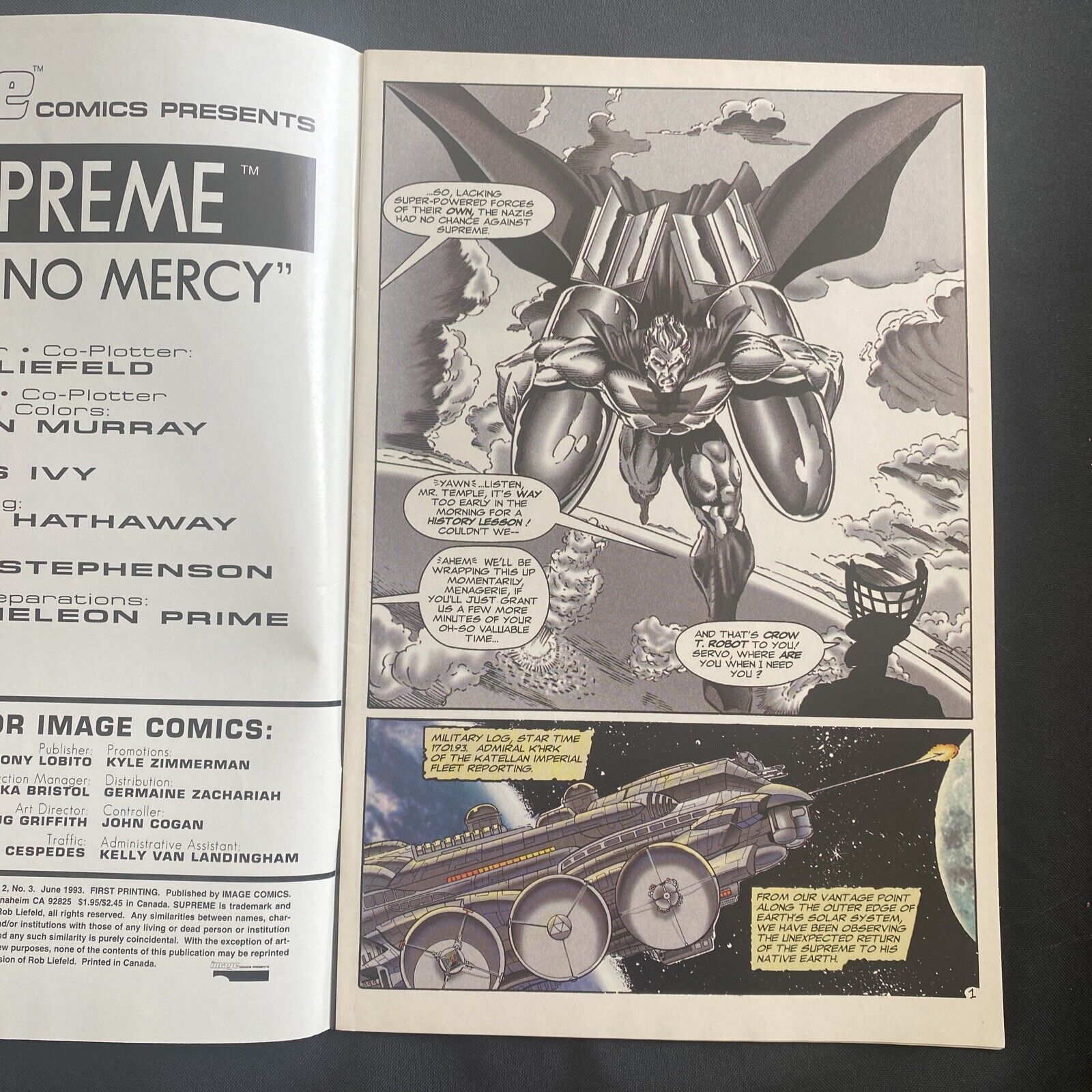 COMIC  - IMAGE Comics - SUPREME Bloodstrike June 1993  - (8761)