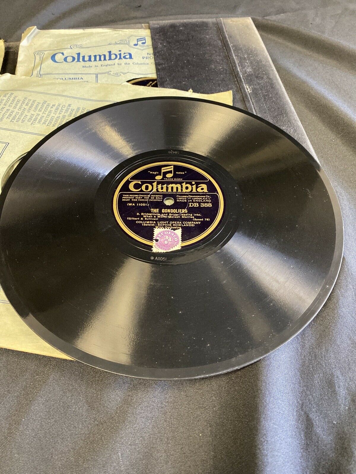 Columbia Gilbert & Sullivan The Gondoliers 6 x 78rpm records - (7126)
