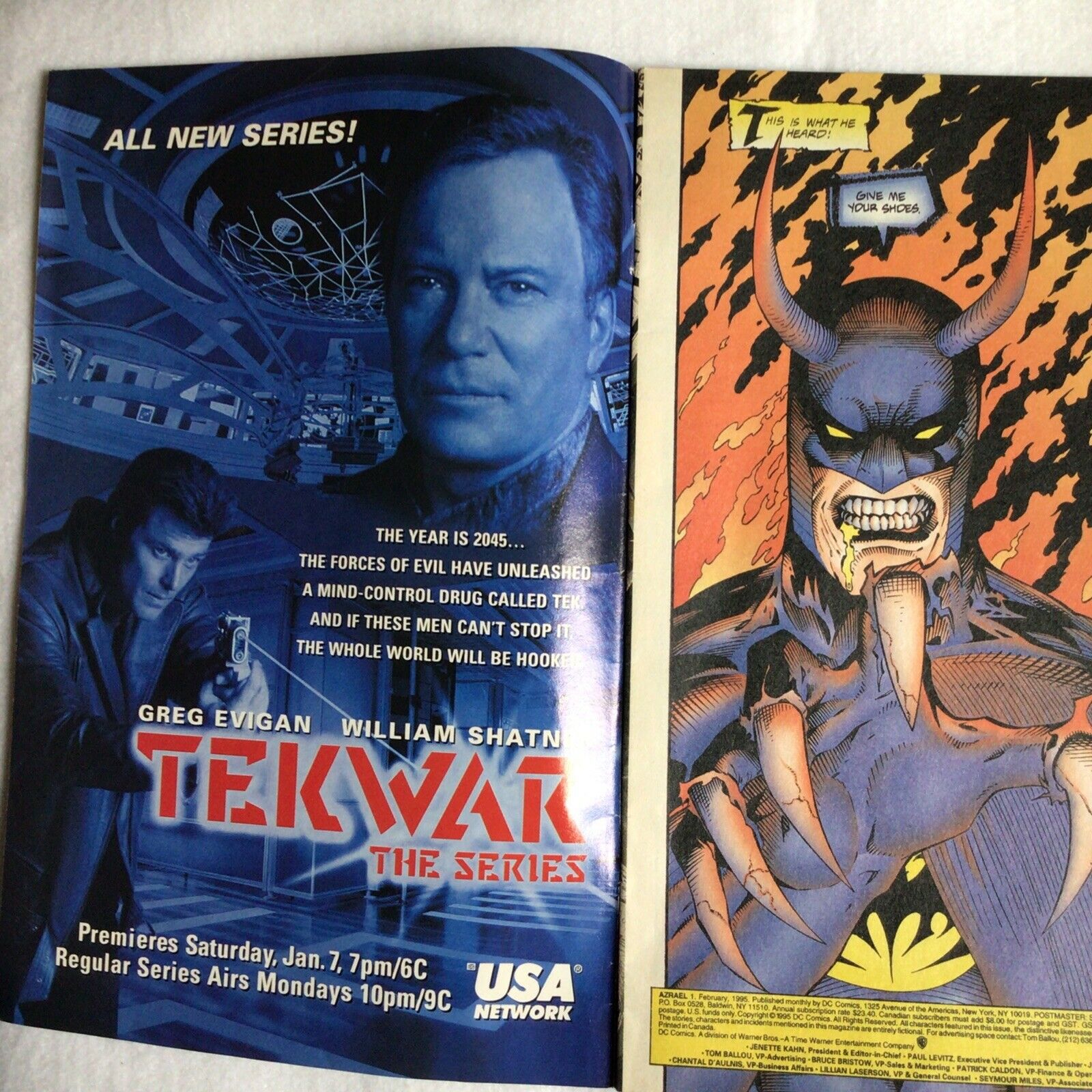 COMIC - DC Comics  AZREAL Fallen Angel vs Batman - Feb 1995 - New York (8889)