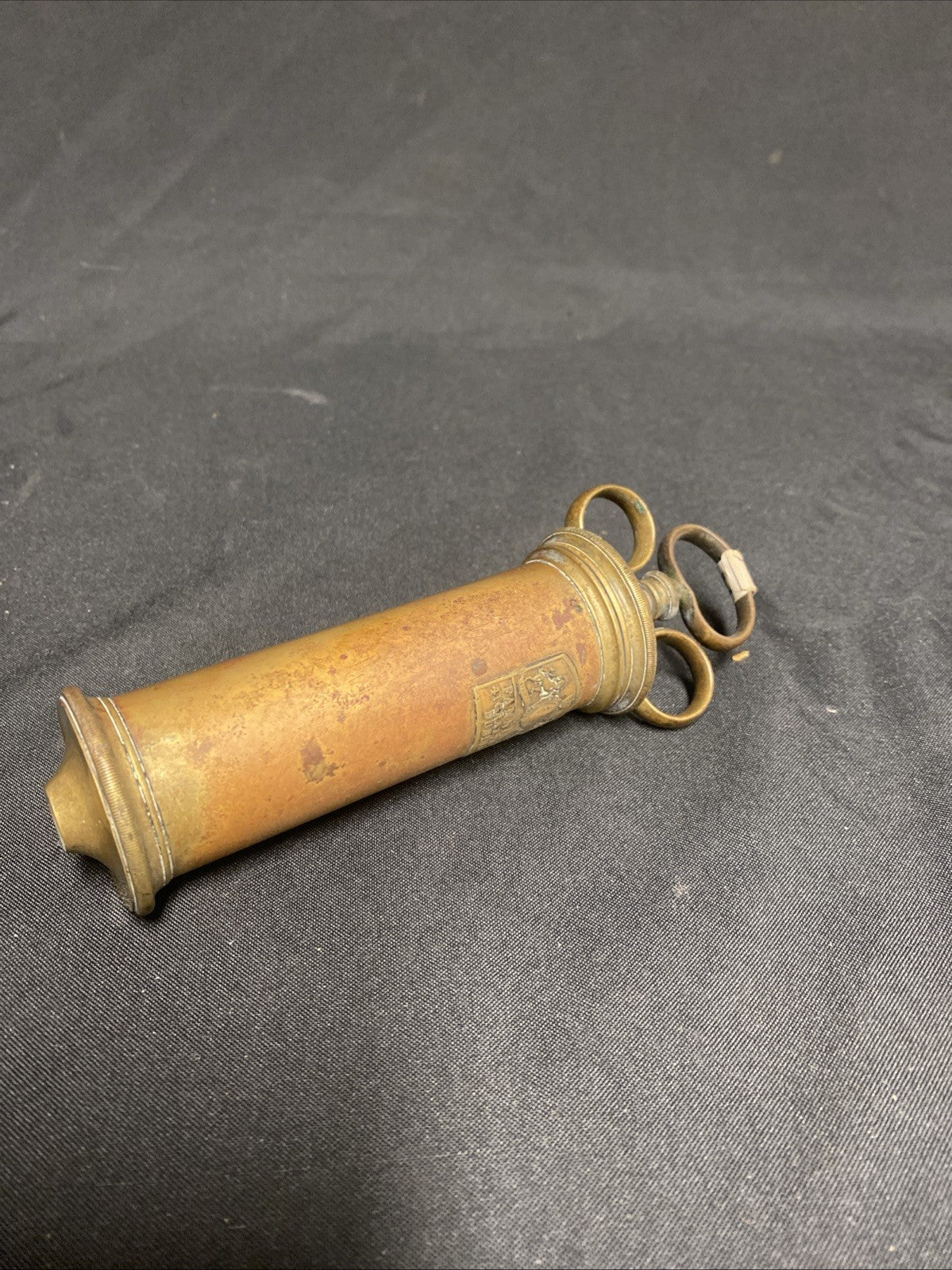 Fannin & Co. 41 Grafton St, Dublin Brass 1850's Ear Syringe - (1810)