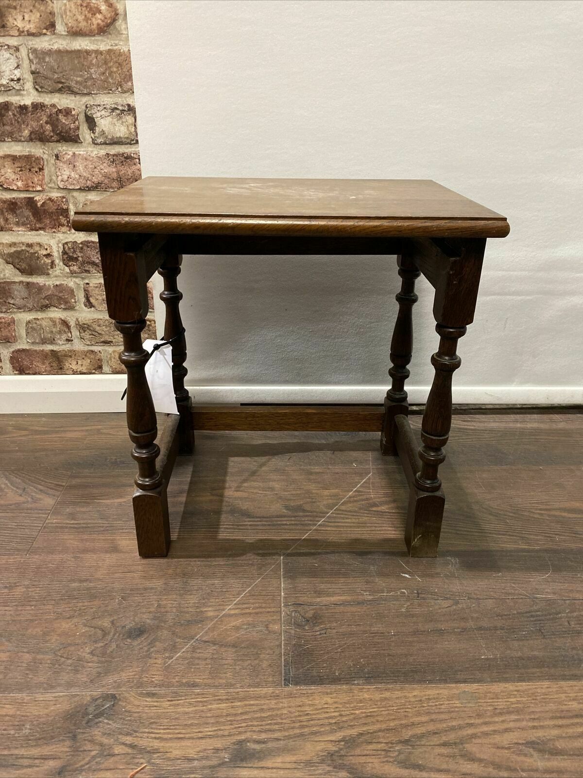 Antique Small Oak Table /  Stool 42cm High (7372)