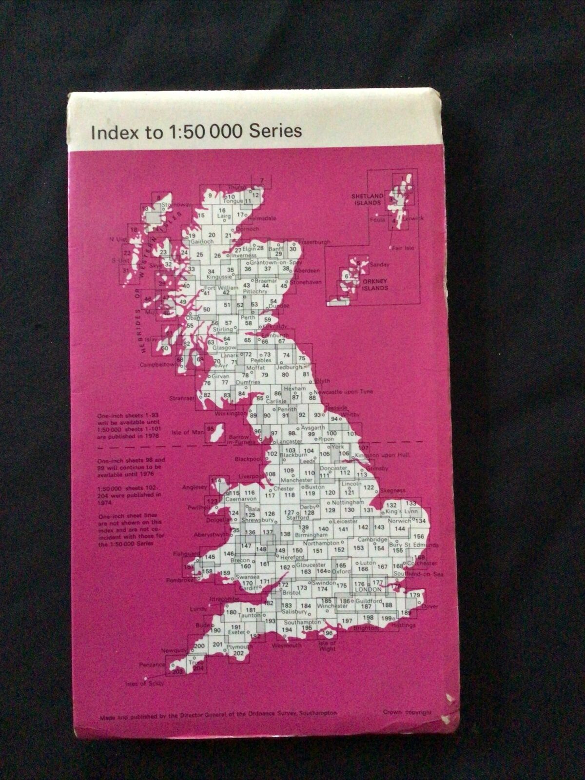 MAP - Ordnance Survey 1:50 1st Series 1974 -Norwich and The Broads #134 - (8711