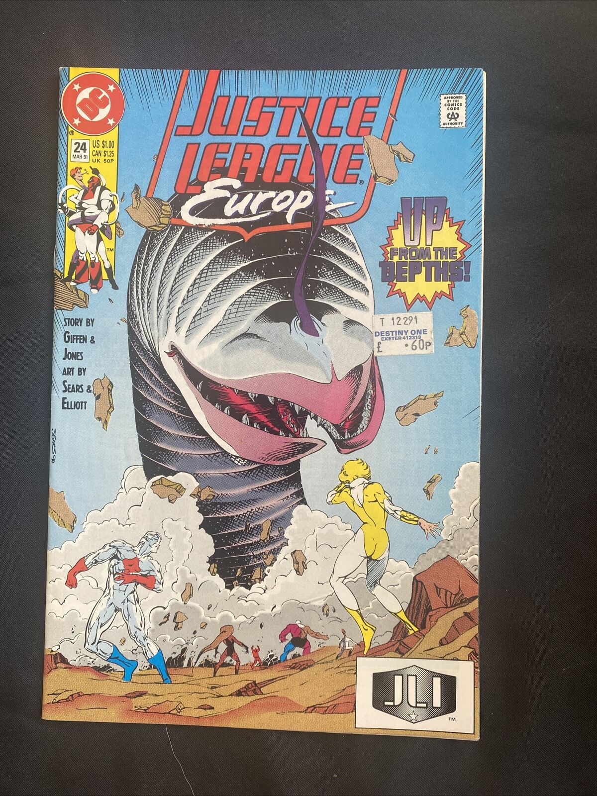 COMIC - DC Comics Justice League EUROPE -Mar 1991 KARA Flash Crimson Fox (8797