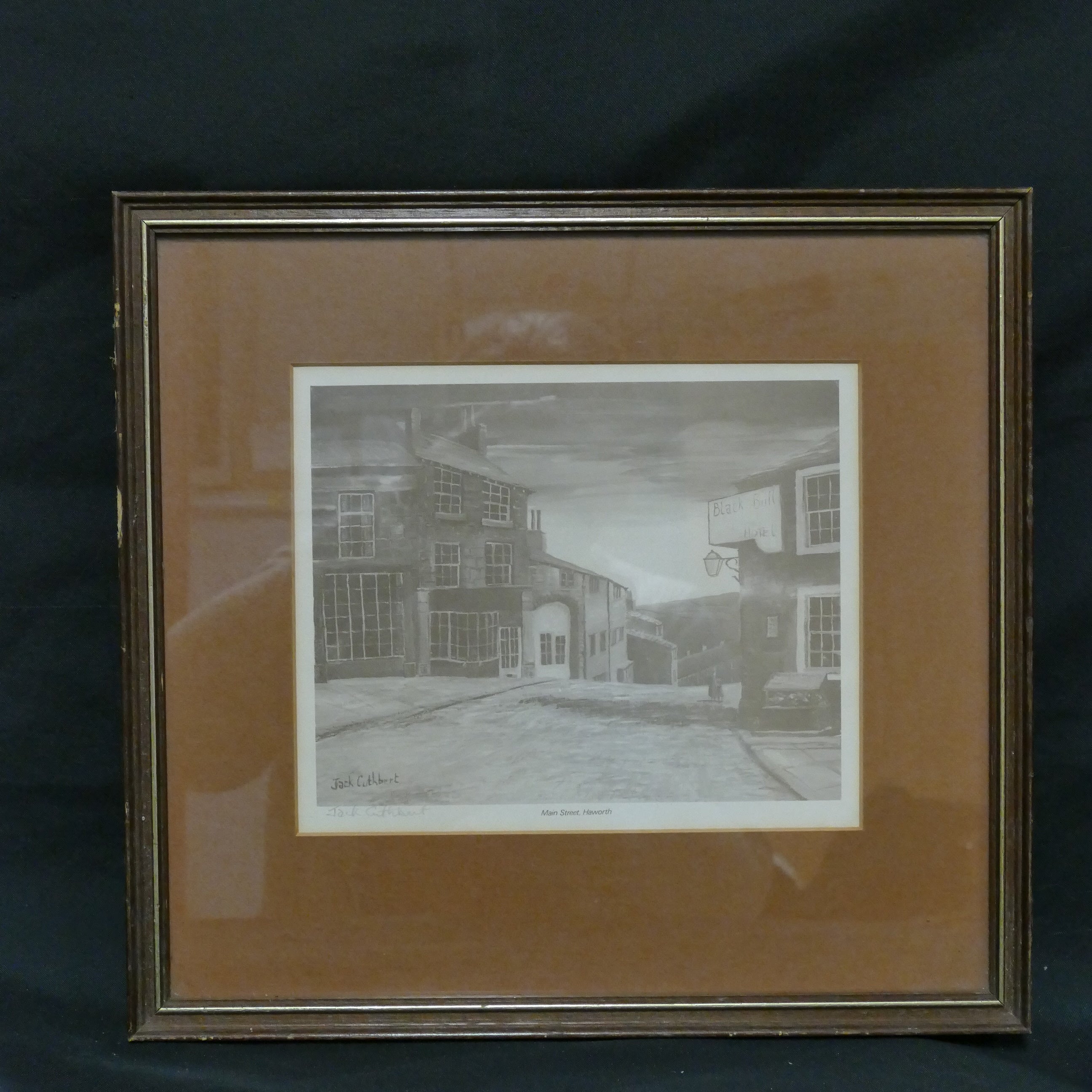 Framed & Signed Picture - Jack Cuthbert Main Street Haworth - (9237)