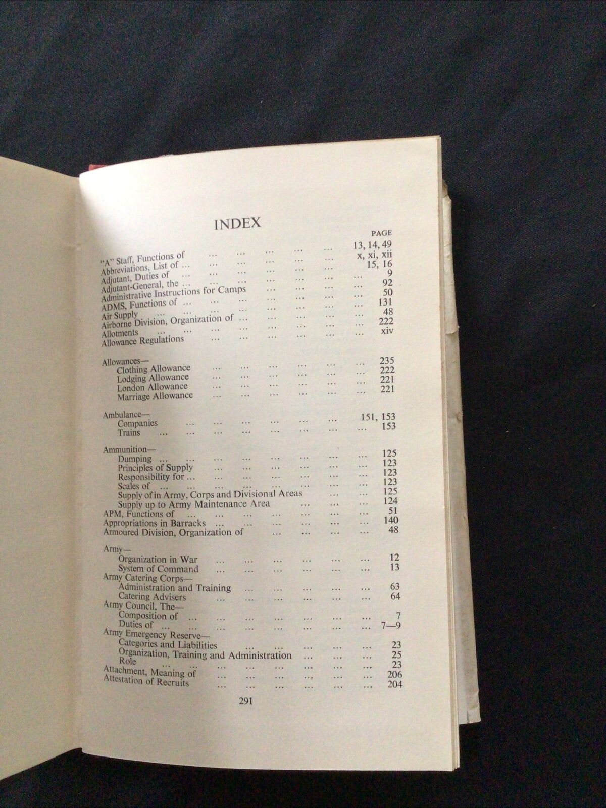 BOOK - Lindsell's MILITARY ORGANIZATION & ADMINISTRATION 29th Ed 1957 - (8705)