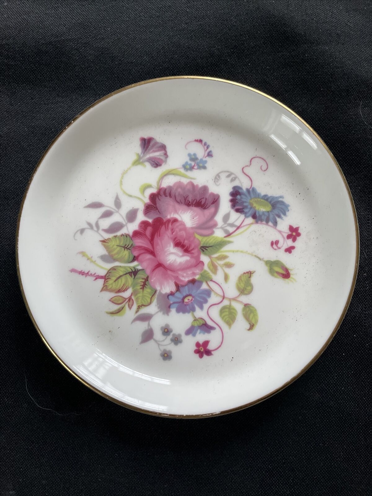 Coalport Bone China Pin Dish mint condition floral collectors - (9372)