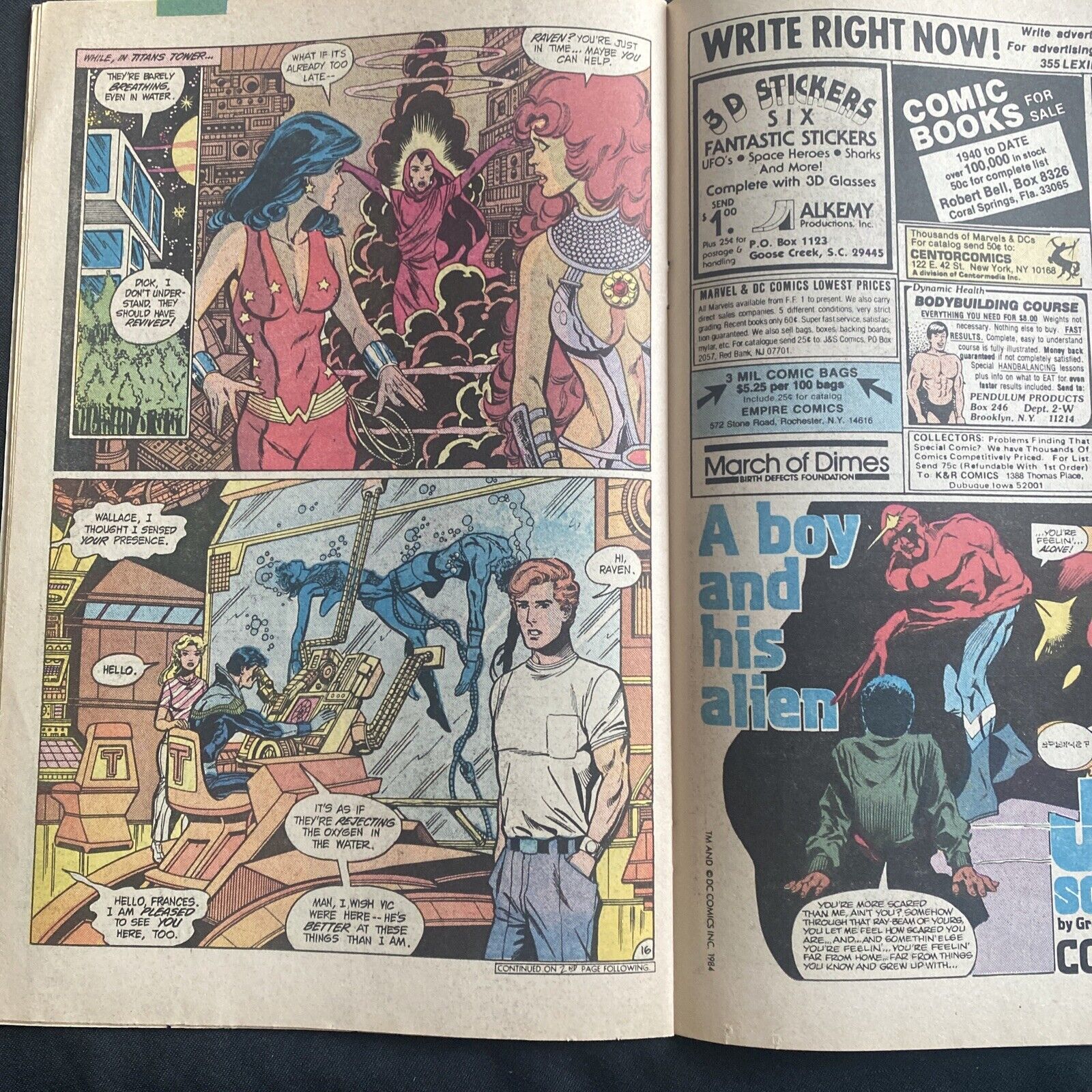 COMIC - DC Comics Tales of TEEN TITANS - Aug 1984 - RAVEN - (8813)