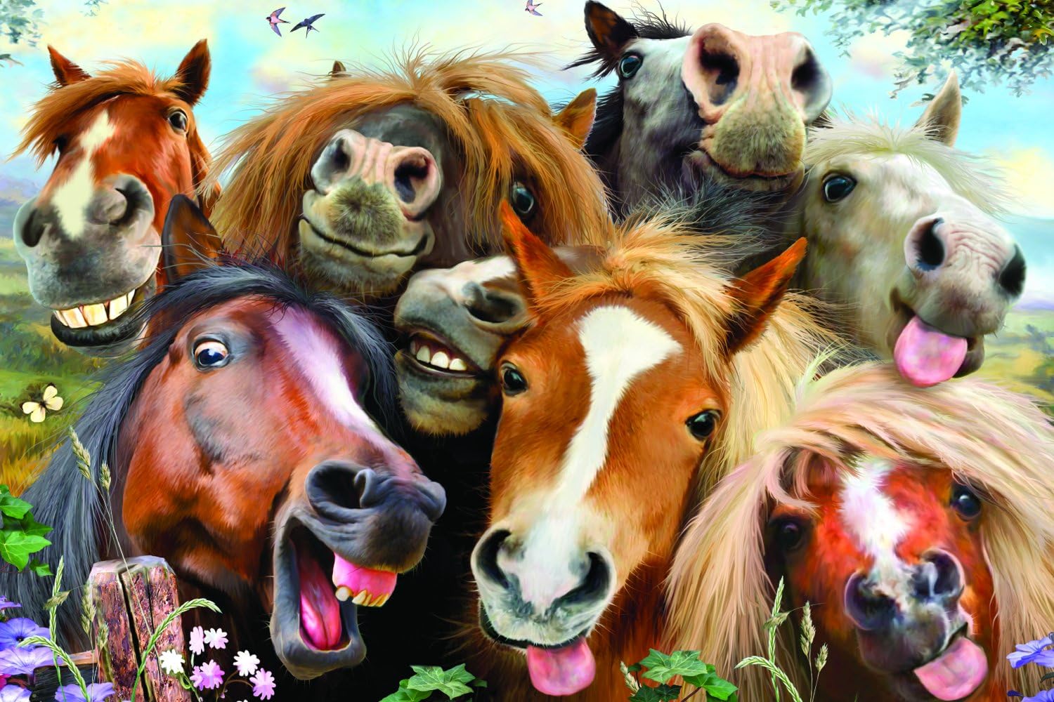 Jigsaw Puzzle 48 Pcs Prime 3D Howard Robinson Selfies HORSE