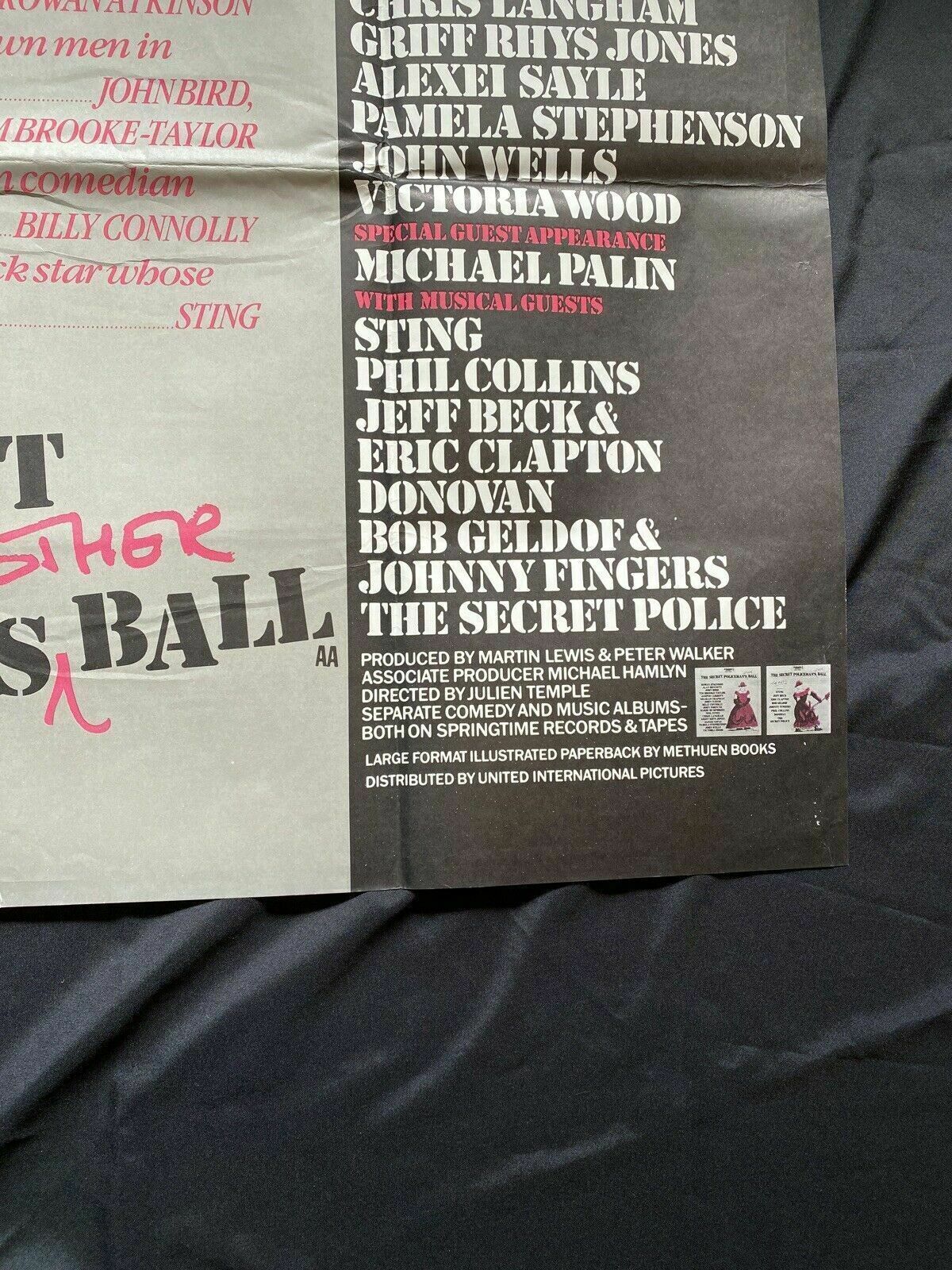 ORIGINAL UK QUAD POSTER - The Secret Policeman's Other Ball 1982 30 x40" (6589)