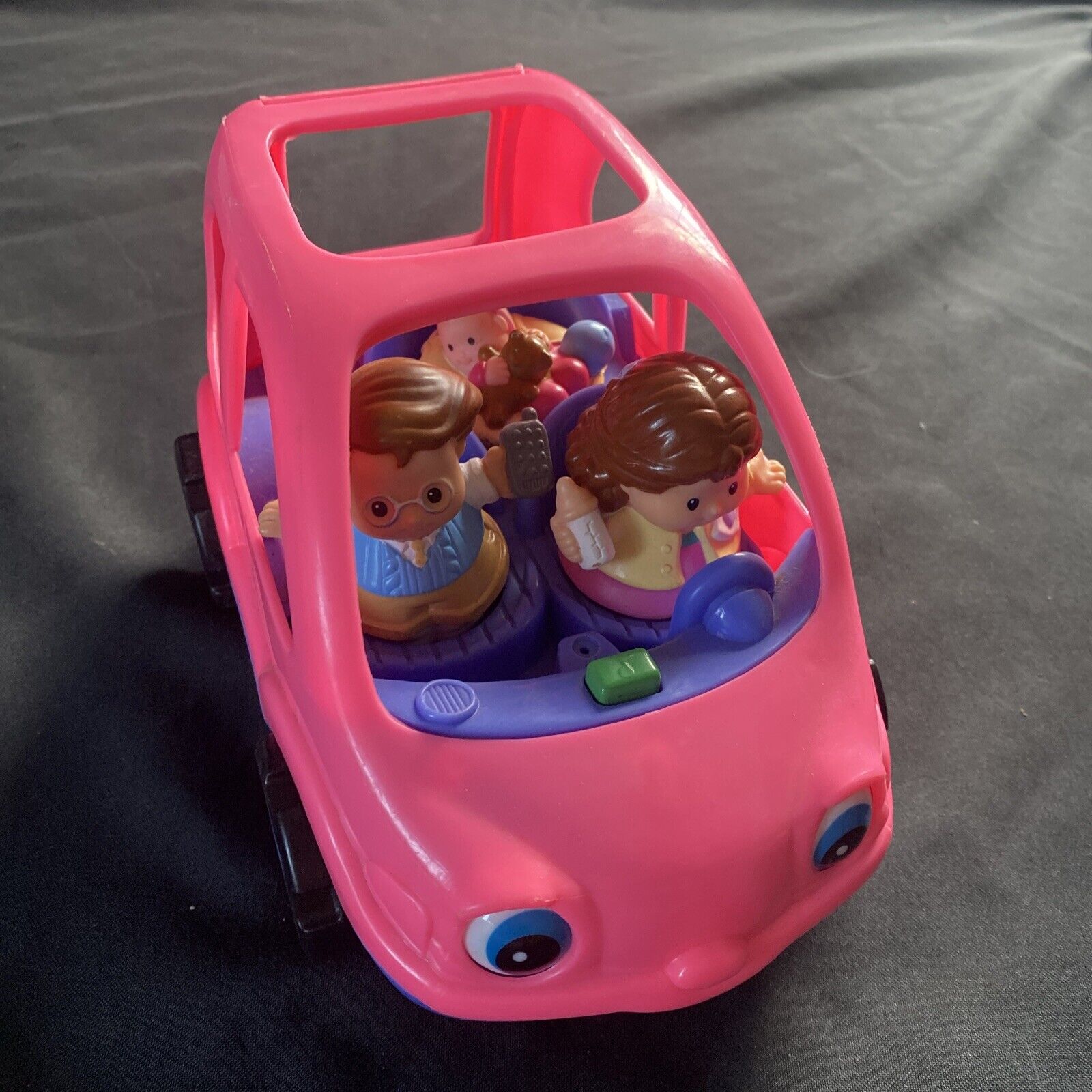 Fisher Price vintage toy 2002 Pink car and Little People - 9409