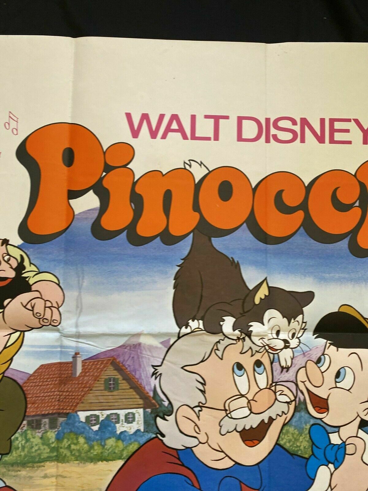 ORIGINAL UK QUAD POSTER - Disney's Pinocchio (1978 re-release) - (6566)
