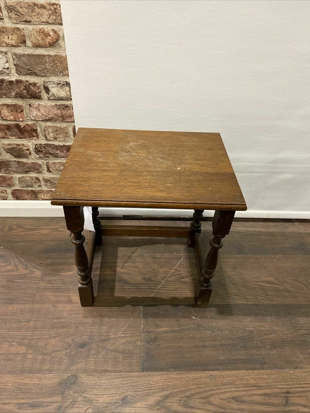 Antique Small Oak Table /  Stool 42cm High (7372)