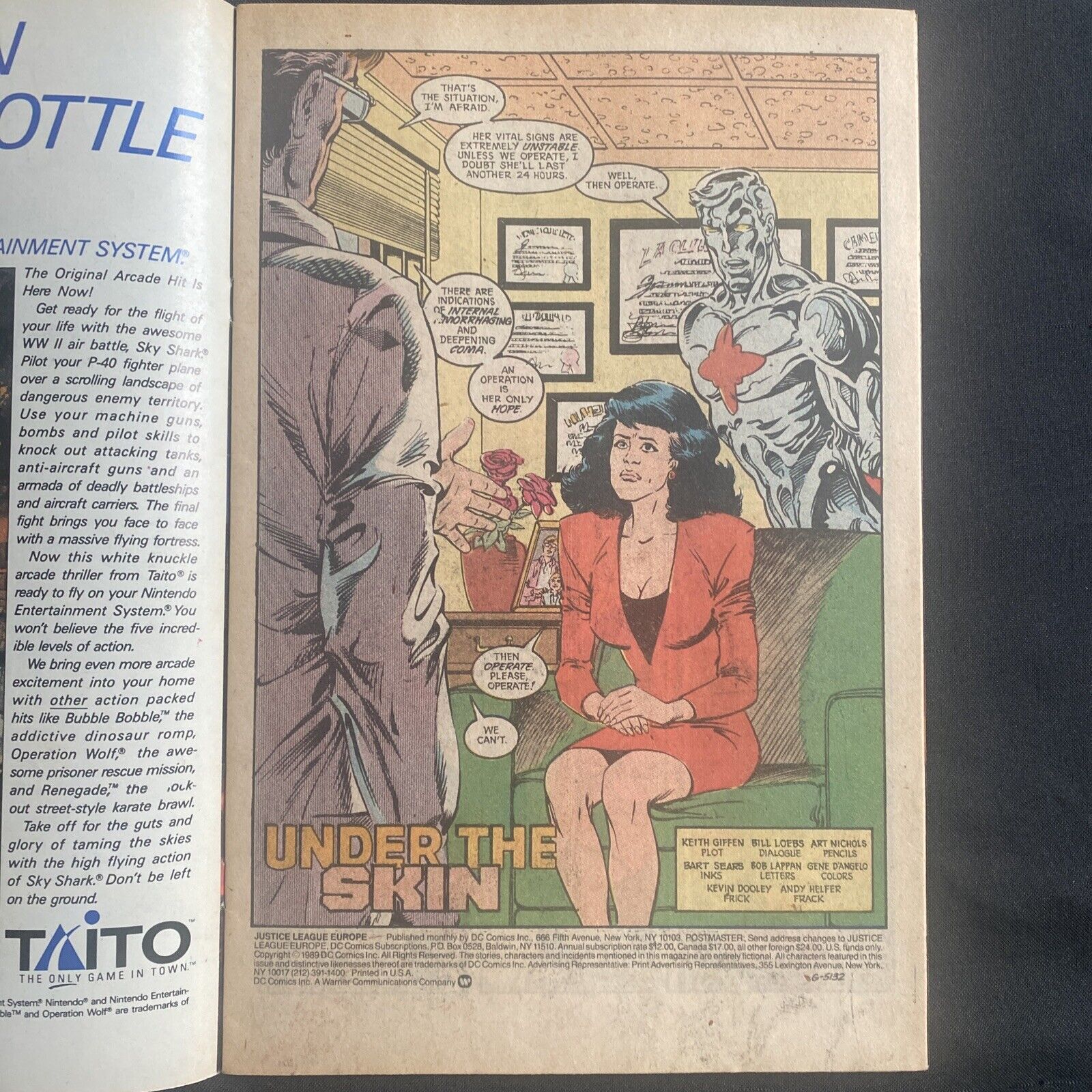 COMIC - DC Comics Justice League EUROPE - Dec 1989 - Superman - (8789)