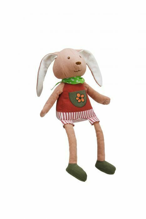 EASTER GIFT Fabric Patchwork Cuddly Soft Animal - Miss Rabbit - Plush Age 3+