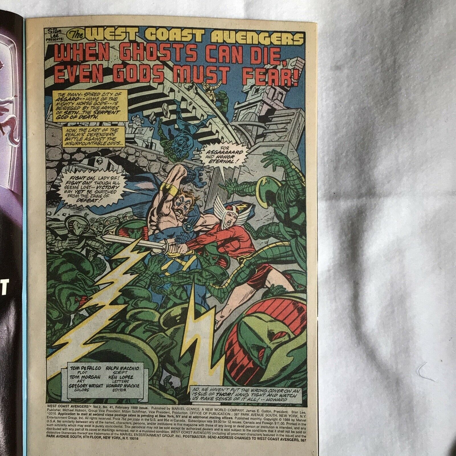COMIC - MARVEL Comics THE WEST COAST AVENGERS & PHANTOM RIDER Feb 1989- (8901)