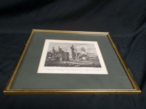 J. Skene R. Scott 1807 Engraving Palace of Orkney & St. Magnus Kirkwall (7012)