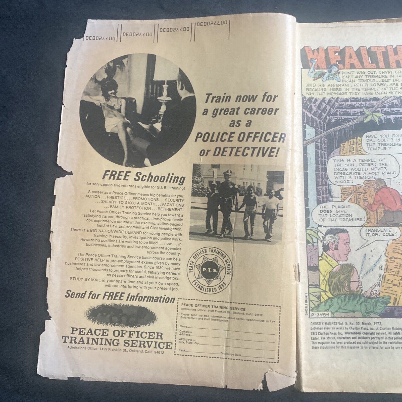 COMIC  - CHARLTON Comics -All New GHOSTLY HAUNTS - Mar 1973 - (8753)