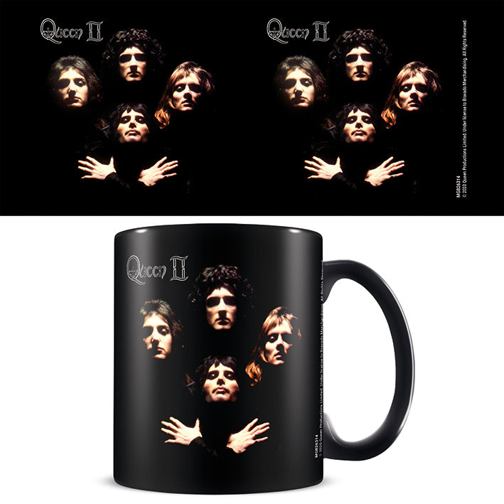 MUG Boxed Ceramic - MUSIC - Queen (Queen II) Black Mug
