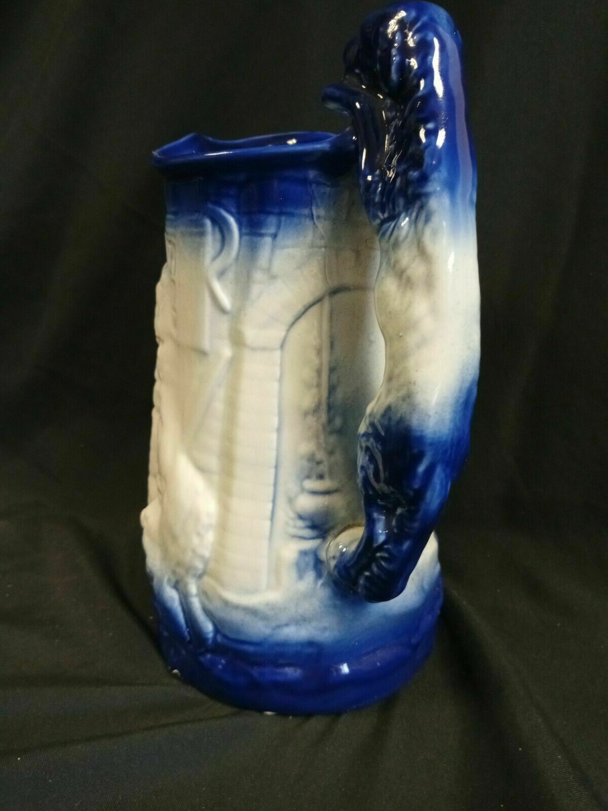 Burleigh Ironstone Staffordshire England 10" Maiden & Dogs Pitcher (7967