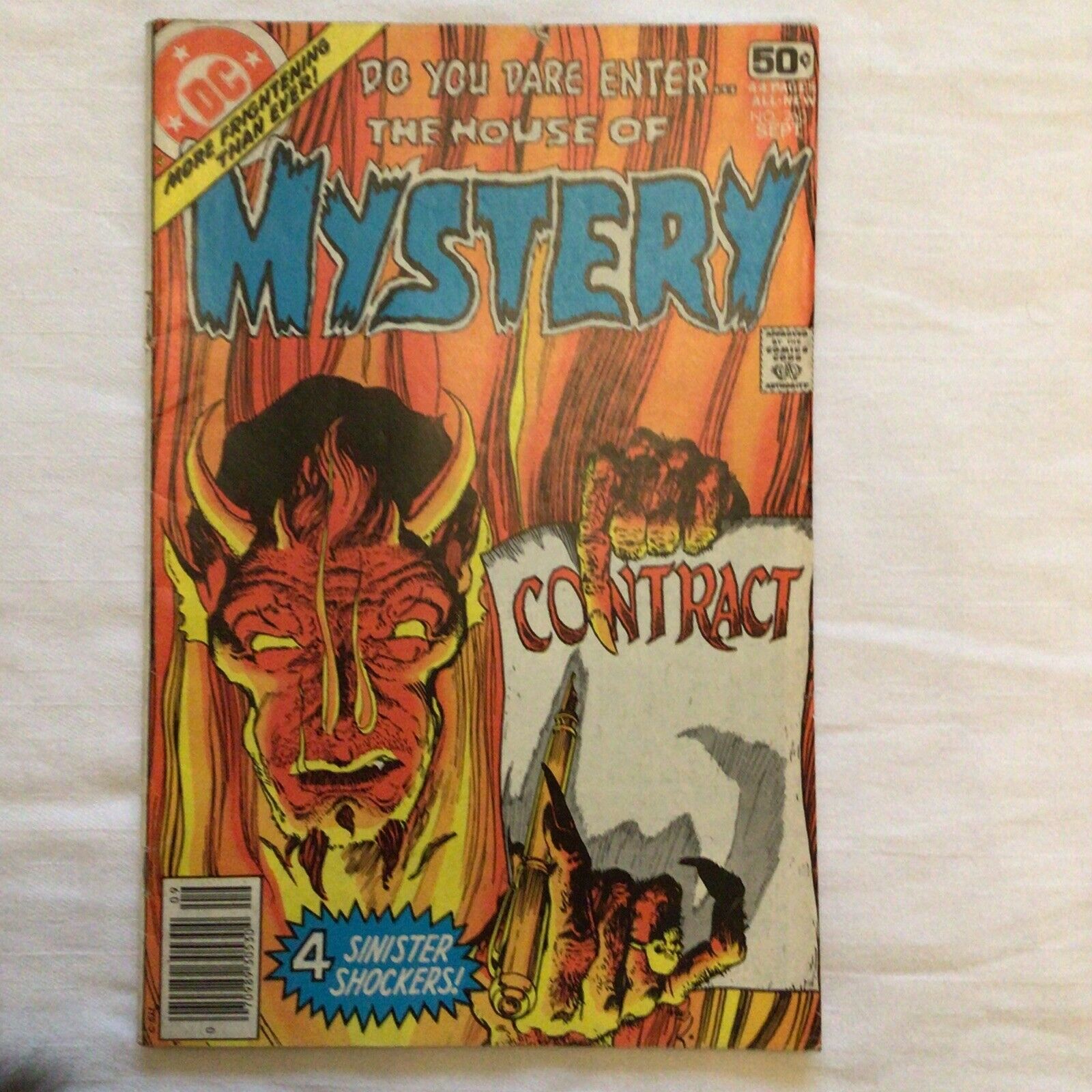 COMIC - DC Comics MYSTERY 4 Sinister shockers - Sep 1978 - New York - (8868)