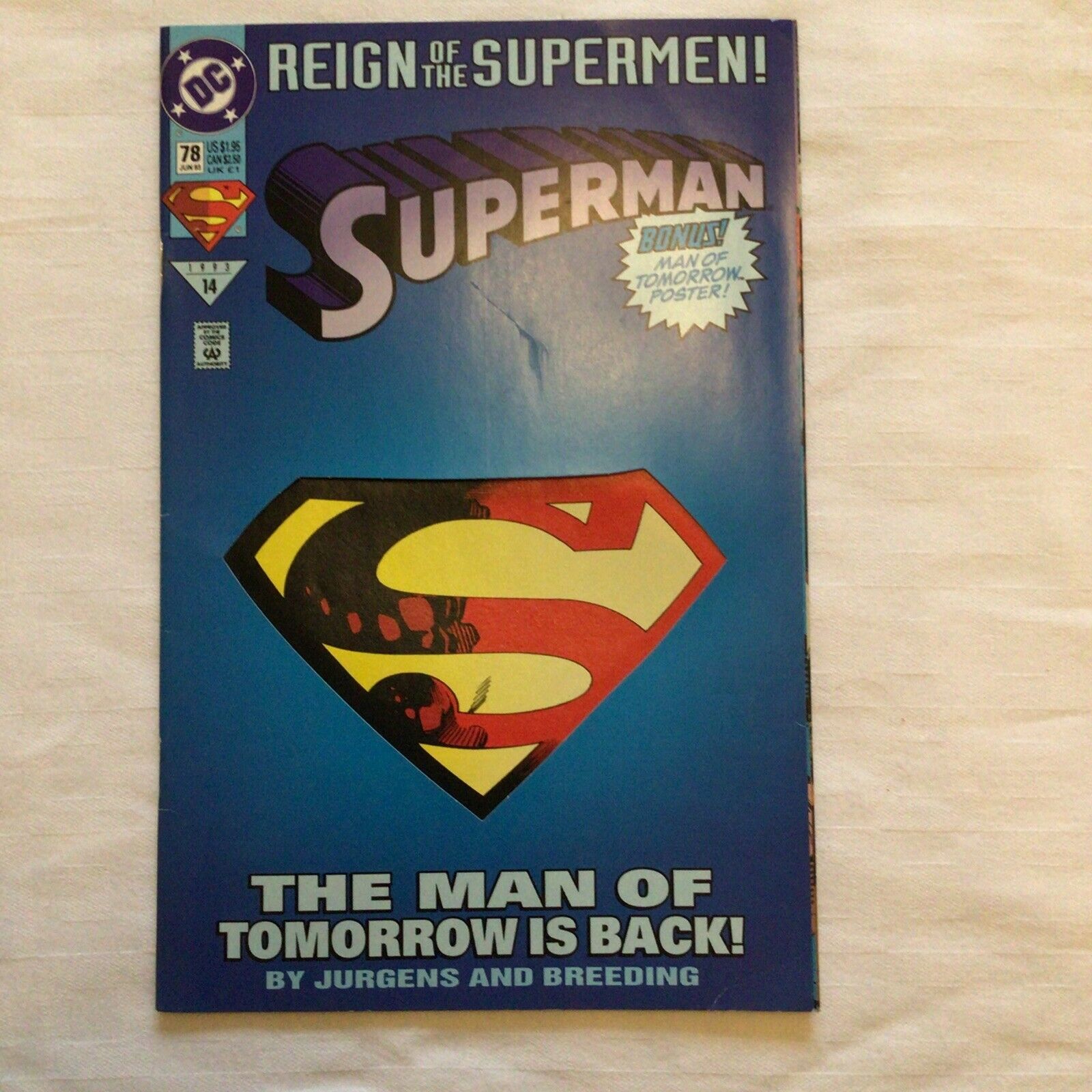 COMIC - DC Comics  SUPERMAN The Reign of Superman MINT 1993 Jun -New York (8876