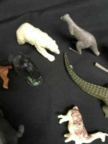 BRITAINS Plastic Toy Animals 1970’s X 14 Gorilla Lion Bear Crocodile Etc (2293)